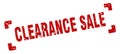 clearance sale stamp. square grunge sign isolated on white background Royalty Free Stock Photo