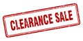 clearance sale stamp. square grunge sign on white background Royalty Free Stock Photo