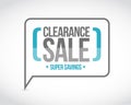 clearance sale, super savings message sign Royalty Free Stock Photo