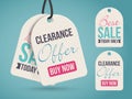 Clearance Sale Tags or Label design. Royalty Free Stock Photo