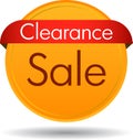 Clearance sale web button Royalty Free Stock Photo