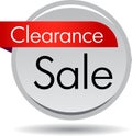 Clearance sale web button Royalty Free Stock Photo