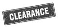 clearance sign. clearance grunge stamp. Royalty Free Stock Photo