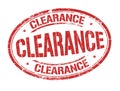 Clearance sign or stamp Royalty Free Stock Photo