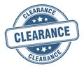 clearance stamp. clearance round grunge sign. Royalty Free Stock Photo