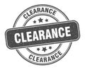 clearance stamp. clearance round grunge sign. Royalty Free Stock Photo