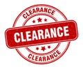 clearance stamp. clearance round grunge sign. Royalty Free Stock Photo