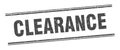 clearance stamp. clearance square grunge sign. Royalty Free Stock Photo