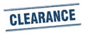 clearance stamp. clearance square grunge sign. Royalty Free Stock Photo