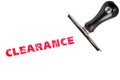 Clearance stamp text Royalty Free Stock Photo