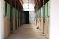 Cleared empty stall in the stable keeping sport horses Royalty Free Stock Photo