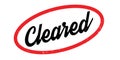 Cleared rubber stamp