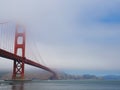 Clearing Fog over San Francisco Golden Gate Bridge Royalty Free Stock Photo