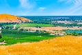 Clearing fog in the San Joaquin Valley, the agricultural center of California Royalty Free Stock Photo