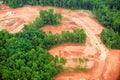 Clearing of land for housing development in Charlotte, North Carolina