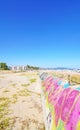 Clearing next to the beach of Sant AdriÃ¡ del BesÃ³s, Barcelona Royalty Free Stock Photo