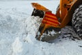 Clearing the road from snow. Royalty Free Stock Photo