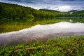 Clearing storm clouds over Long Pine Run Reservoir, Michaux Stat Royalty Free Stock Photo