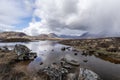 Clearing storm at Lochan na h Achlaise Royalty Free Stock Photo