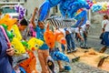 Clearing up after Palm Sunday procession, Antigua, Guatemala