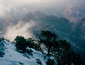 Clearing winter storm , Grand Canyon National Park, Arizona Royalty Free Stock Photo