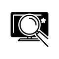 Black solid icon for Clearly, plainly and distinctly Royalty Free Stock Photo