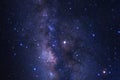 Close up of clearly milky way galaxy with stars and space dust in the universe Royalty Free Stock Photo