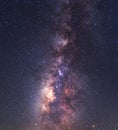 Clearly milky way over the mountain, Thailand Royalty Free Stock Photo