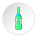 Clearomizer for cigarette icon, cartoon style