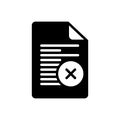 Black solid icon for Cleartext, delete and remove Royalty Free Stock Photo