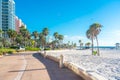 Clearwater beach with beautiful white sand in Florida USA Royalty Free Stock Photo
