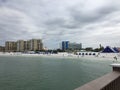 Clearwater Beach on a Cloudy Day, Clearwater, Florida, USA Royalty Free Stock Photo