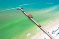 Clearwater Beach Florida. Fishing pier. Pier 60. Beautiful seascape. Summer vacations. Ocean or Gulf of Mexico. Florida paradise. Royalty Free Stock Photo