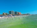 Clearwater Beach Florida. Panorama of city Clearwater Beach FL. Summer vacations in Florida