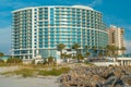 Clearwater Beach Florida. Summer vacations in Florida. Clearwater Beach FL. Panorama of city. Beautiful View on Hotels Royalty Free Stock Photo