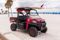 Clearwater Beach, Florida, USA 11/6/19 An all-terrain vehicle used by lifeguards on the beach