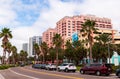 Clearwater Beach, Florida, USA 11/6/19 Hotels along South Gulfview Boulevard