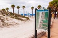 Clearwater Beach, Florida, USA 11/6/19 An informative map along the beach and walkway Royalty Free Stock Photo