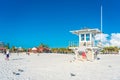Clearwater beach, Florida, USA - September 17, 2019: Beautiful Clearwater beach with white sand in Florida USA Royalty Free Stock Photo