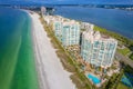 Clearwater Florida. Panorama of City Clearwater Beach FL. Summer vacations in Florida. Beautiful View on Hotels and Resorts Royalty Free Stock Photo