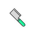 Cleaver filled outline icon