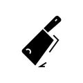 Cleaver icon, vector illustration, black sign on isolated background