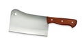 Cleaver Large Cook Knife With Wooden Handle Vector Royalty Free Stock Photo