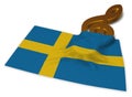 Clef symbol and flag of sweden Royalty Free Stock Photo