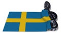 Clef symbol and flag of sweden Royalty Free Stock Photo