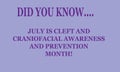 Cleft and Craniofacial prevention and awareness month