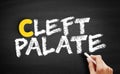 Cleft palate text on blackboard Royalty Free Stock Photo