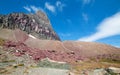 Clement Mountain as seen from Hidden Lake trail on Logan Pass in Glacier National Park during the 2017 fall fires in Montana USA Royalty Free Stock Photo