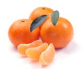 Clementines with segments Royalty Free Stock Photo