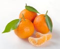 Clementines with segments Royalty Free Stock Photo